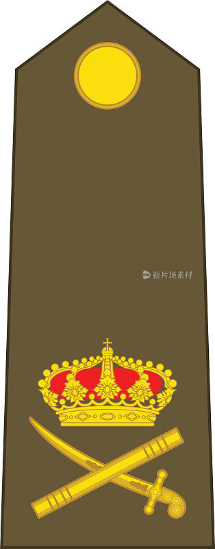 Shoulder pad military officer insignia of the Luxembourg CHEF D'ÉTAT-MAJOR (CHIEF OF DEFENCE)
